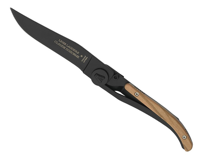 Couteau C. Dozorme Laguiole Liner Lock -manche 11 cm inox habillage olivier
