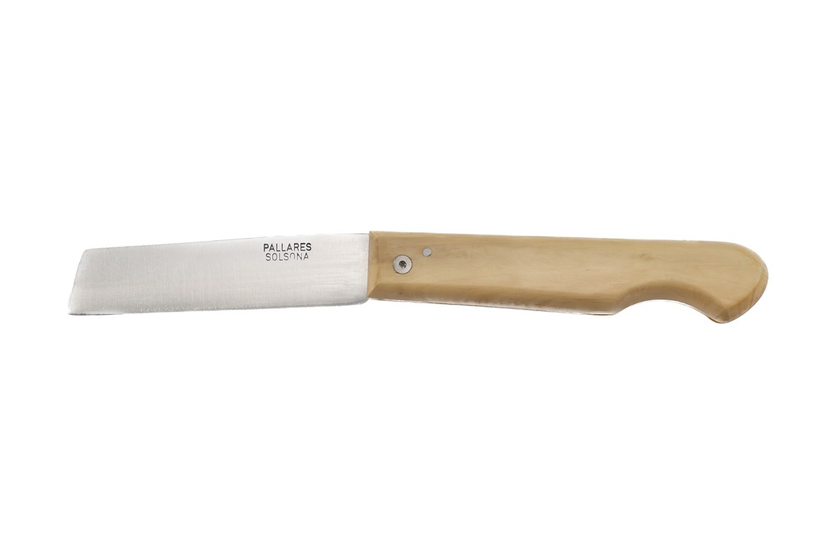 Couteau Pallarès Solsona - Couteau de poche Pescador n°1 en buis - 9 cm acier carbone