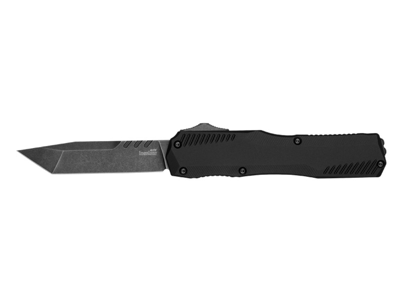 Couteau automatique Kershaw Livewire full black - manche 12 cm aluminium 6061-T6 anodisé noir