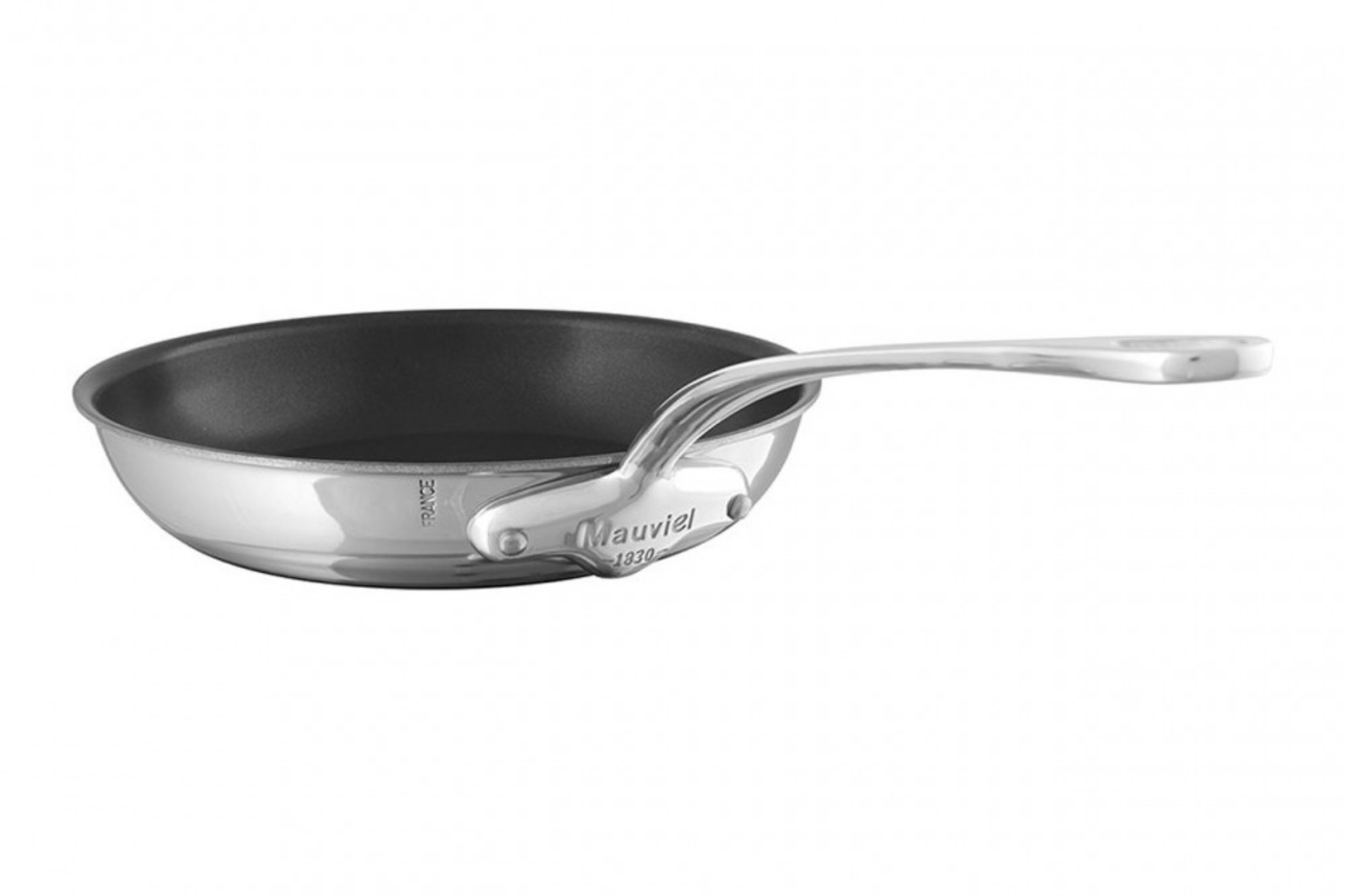 Poêle inox antiadhésive Mauviel M'Cook 24 cm - manche fonte d'inox