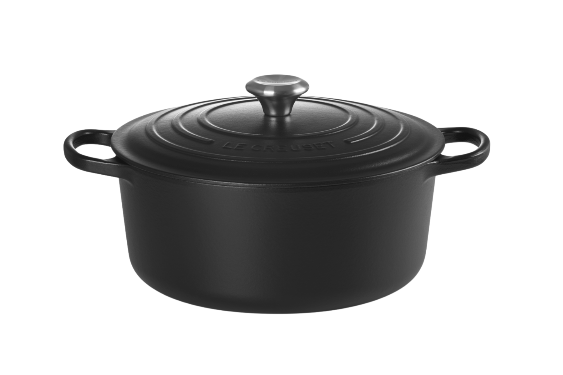 Cocotte en fonte Le Creuset ronde Noir mat - 22 cm
