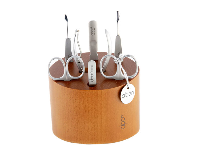 Bloc manucure Alpen 7 pièces cerisier