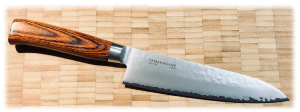 COUTEAU JAPONAIS DE CUISINE - TAMAHAGANE GAMME TSUBAME WOOD - CHEF 18 CM