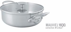 RONDEAU AVEC COUVERCLE INOX MAUVIEL M'URBAN - 24 CM