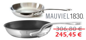 SET DE 2 POÊLES INOX / INOX ANTI-ADHÉSIVE MAUVIEL M'COOK