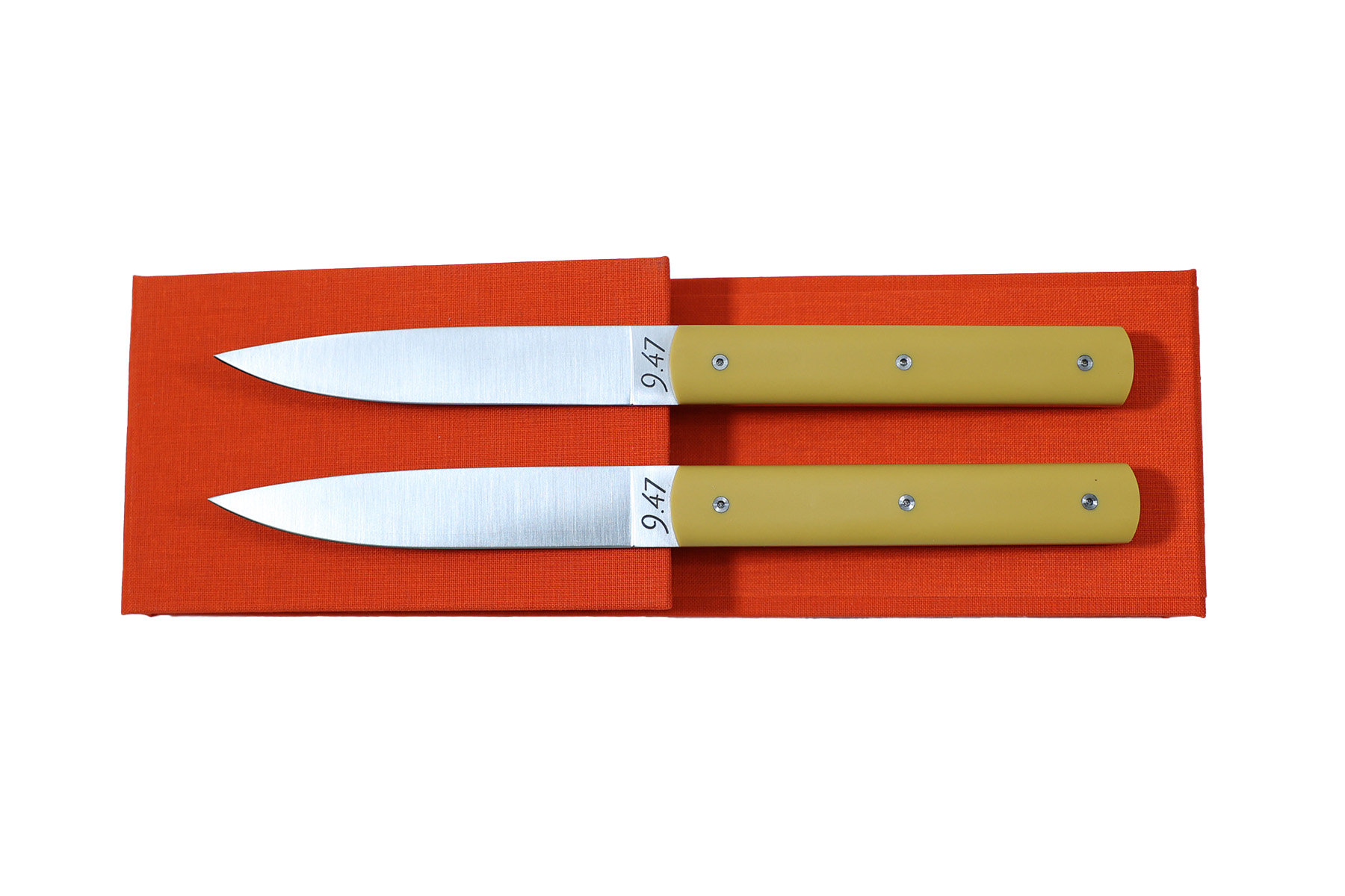 Coffret de 2 couteaux de table 9.47 Atelier Perceval - Mimosa