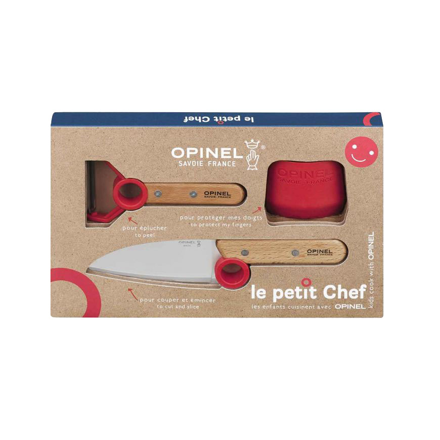 Coffret 3 pièces enfant Opinel - Le Petit Chef Rouge