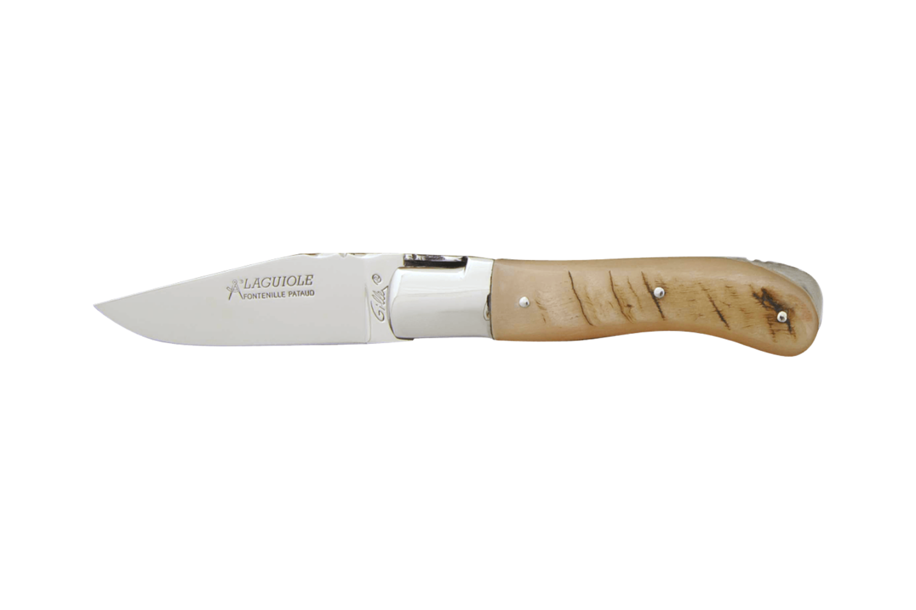 Couteau Laguiole Gilles Fontenille Pataud Gentleman- manche 10,5 cm corne de bélier