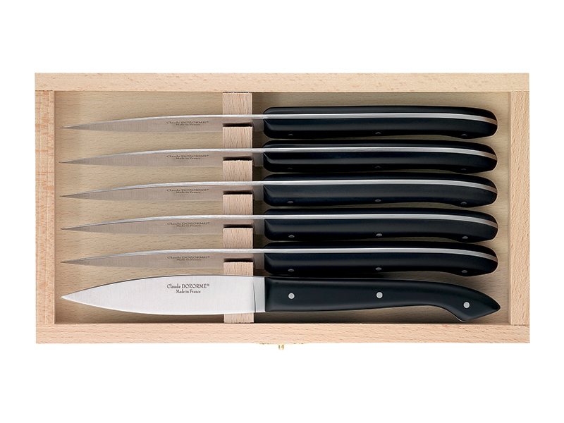 Coffret 6 couteaux steak C. Dozorme Le Capucin - noir