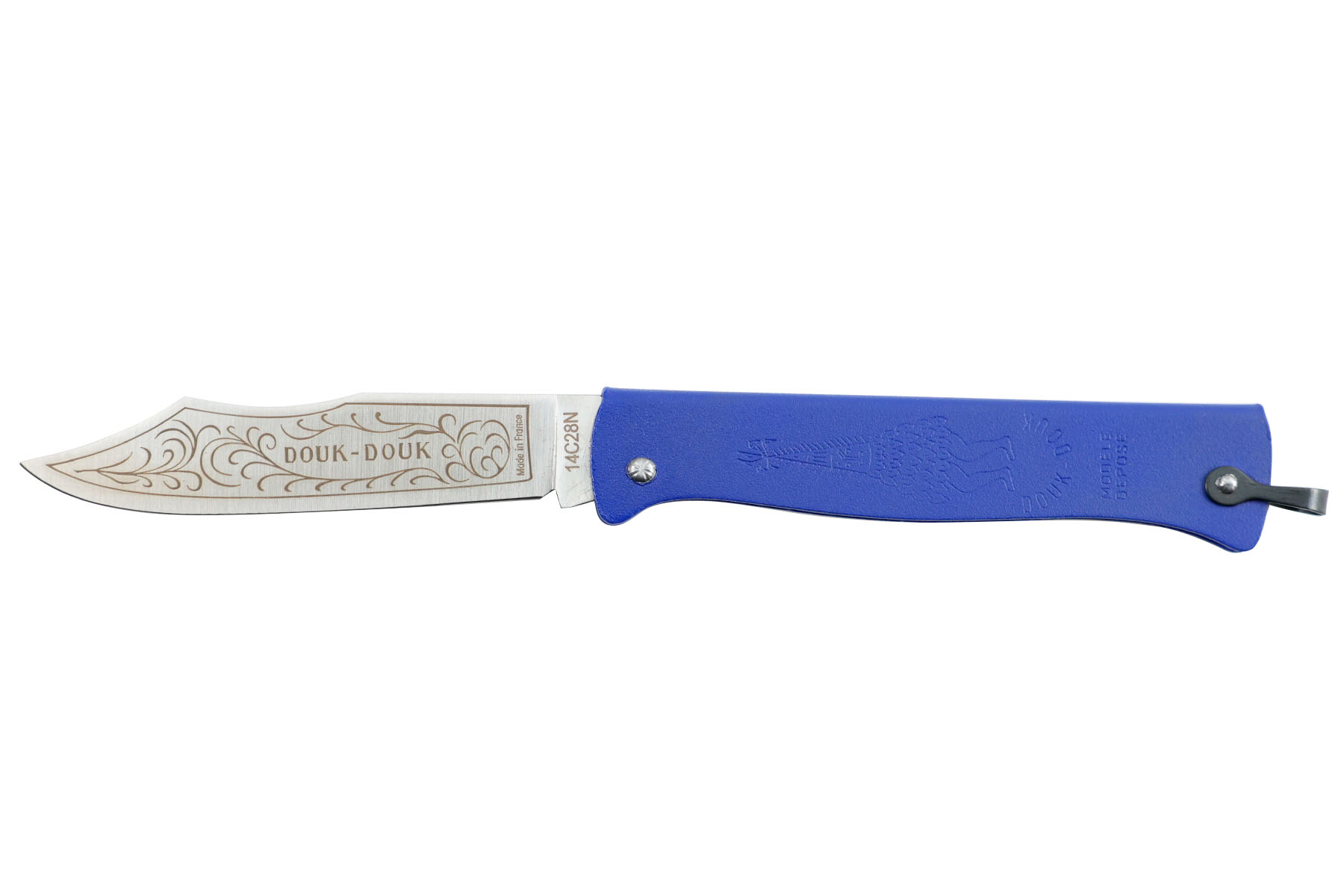 Couteau Douk-Douk par Cognet couleur bleu- Nouvelle version