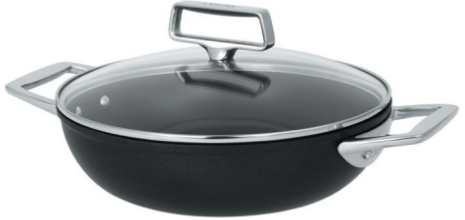 Sauteuse deux anses Cristel Castel Pro antiadhésive en aluminium - 28 cm