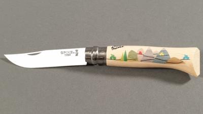Couteau Opinel n°8 Tour De France 2021 en bois de charme