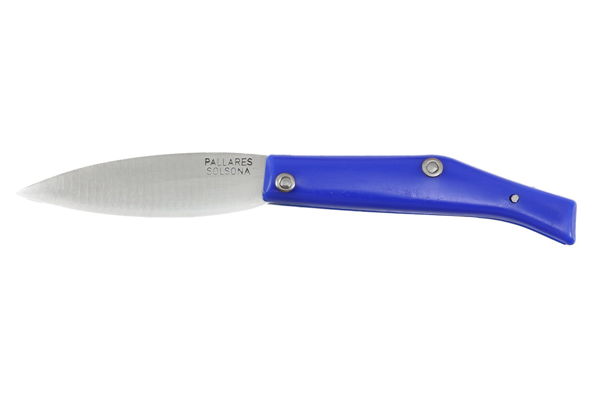 Couteau Pallarès Solsona - Couteau de poche Común n°00 bleu - 7 cm acier carbone