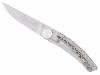 COUTEAU LE THIERS "LINER LOCK" PAR CLAUDE DOZORME - 10.5 CM TOUT INOX